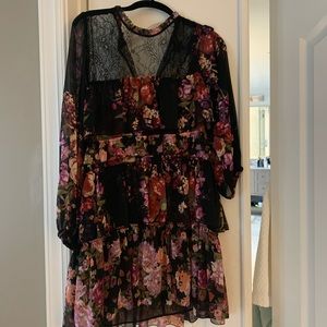 Zara tiered floral dress NWT